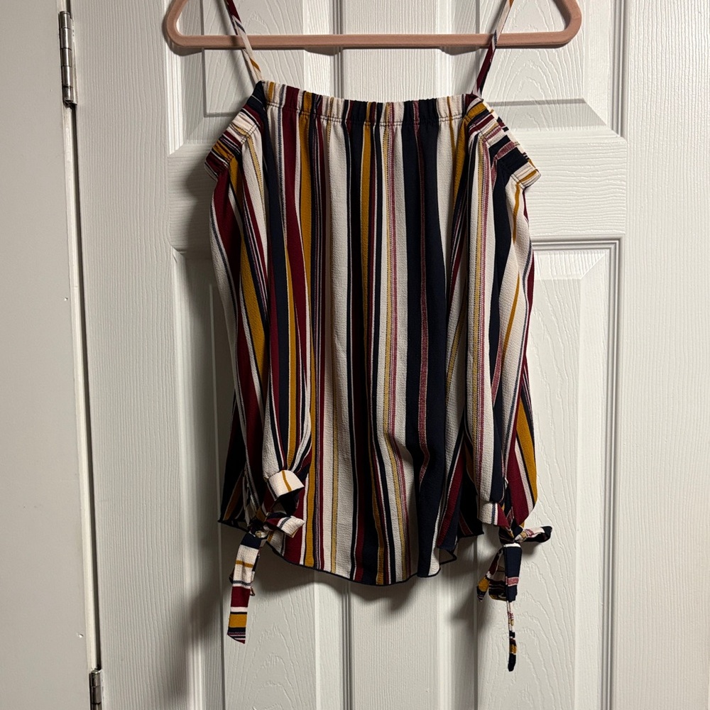 Women’s Off Shoulder Stripped Top